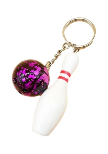 Ocean Pole Bowling Mor Anahtarlık Gri