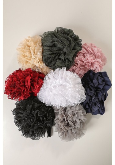 Kadın Tesettür 10'lu Fırfırlı Dikişli Bone Bordo Bordo