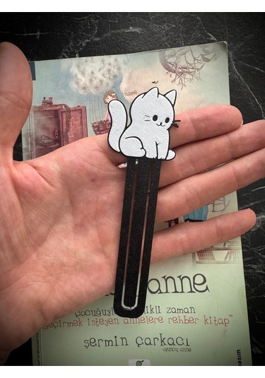 Sevimli Oturan Kedi Şeklinde Kitap Ayracı - Tatlı Kedi Kitap Ayracı