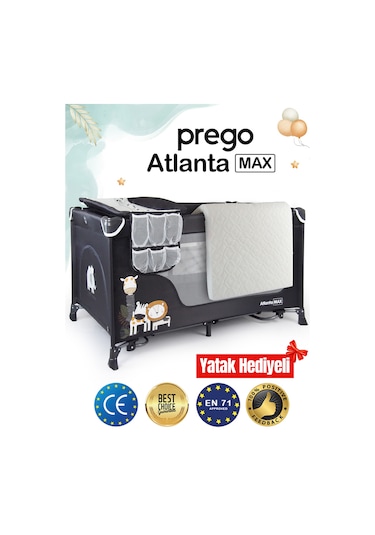 Prego Atlanta Max Alt Açma Üniteli Oyun Parkı + Yatak