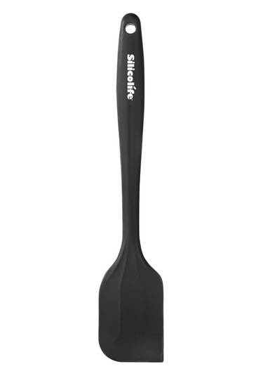 Silicolife Büyük Ve Küçük Spatula Seti, Isıya Dayanıklı Yanmaz Yapışmaz Silikon Spatula 2 Li Set Siyah