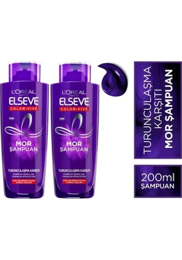 L'Oreal Paris Elseve Turunculaşma Karşıtı Mor Şampuan 2 x 200 ML