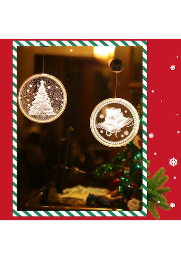 Noel Asılı Işık İç Mekan Dış Mekan Festival Parti Pencere Duvar Dekorasyonu Su Geçirmez Led Lamba