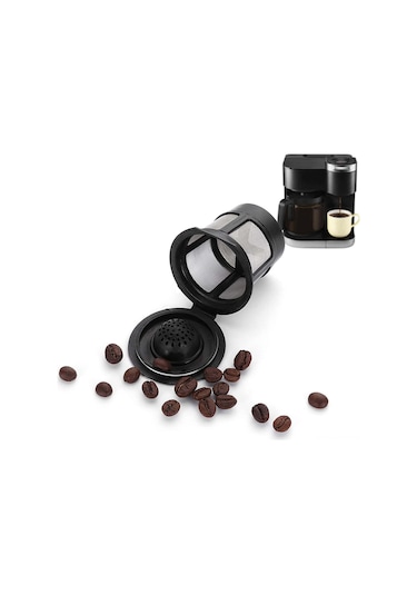 Ruicoo Yeniden Kullanılabilir Kahve Kapsülü - Keurig Makineleri İçin Paslanmaz Çelik Filtreli, Ekonomik Ve Pratik Siyah