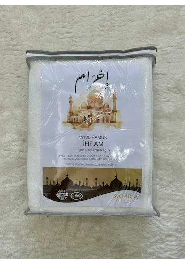İhram 1350 Gram Pamuklu Yüksek Kalitede Hac Ve Umre İhramı Beyaz