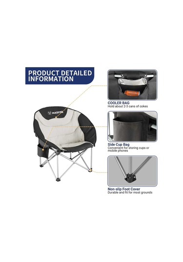 Madfox Moonchair Deluxe Katlanır Kamp Sandalyesi 001