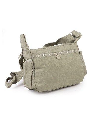 Krinkıl / Klinkır Su Geçirmez Kumaş Çok Gözlü Çapraz Kol Ve Omuz Postacı Çantası 116g Bej