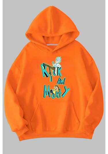 Be Happy Baskılı Kapüşönlü Sweatshirt Füme