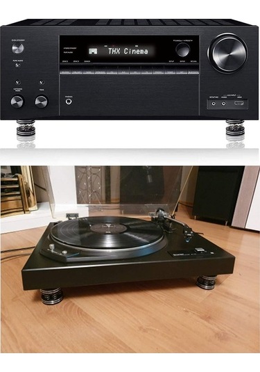 Flybuy Hifi Ses Ayak Pedi Hoparlör Ekipmanı Alüminyum Çivili 4 Adet, Su Geçirmez, Hifi Performans İçin Uygun