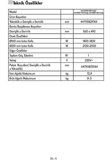 Vestel AO-651049 GDG-Prestij Ankastre Ocak
