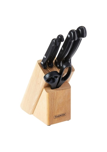 Tramontina Ultracorte 6 Parça Bloklu Bıçak Seti Siyah