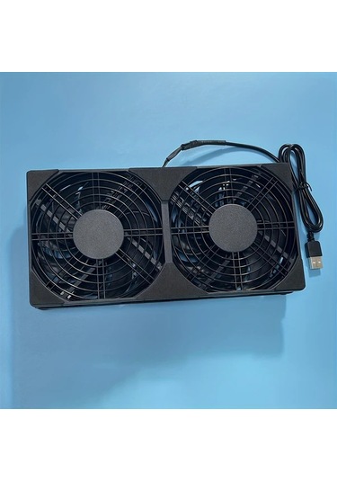 Xuweiwei Siyah Çift Usb Fan Routers Soğutucu Tabanı Sessiz Hızlı Soğutma Set Top Kutular Ağ Anahtarları Uyumlu Plastik Usb Güçlü 36v