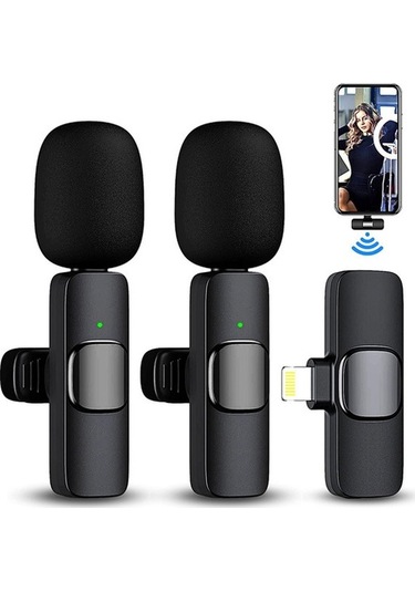 Didadodo Kablosuz 2'li Lavalier Mikrofon Seti - 2.4g Gürültü Azaltma, Type-c Bağlantı, Video Çekim & Canlı Yayın İçin - Küçük Boyutlu Mikrofonlar