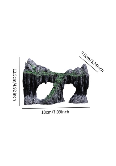 Suntek Balık Tankı Kayalık Mağarası Reçine Gizli Betta İsteğe Bağlı