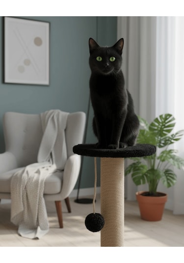 Reyo Pet Stepli Kedi Tırmalama Tahtası Siyah