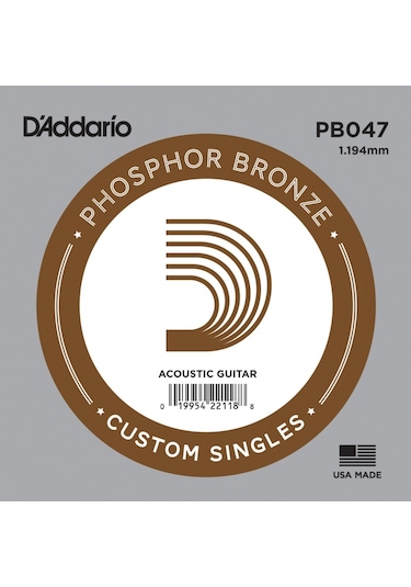 Daddario Pb047 Phosphor Bronze .047 - Akustik Gitar Tek Tel