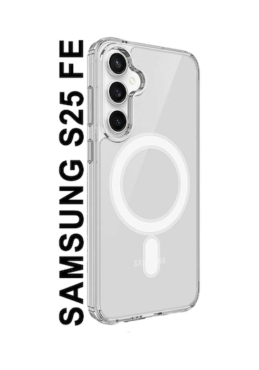 Samsung Galaxy S25 Fe Uyumlu Şeffaf Magsafe Kılıf Safe Şeffaf