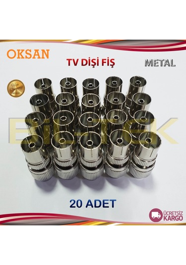 Oksan Metal Tv Dişi Fiş 20 Adet