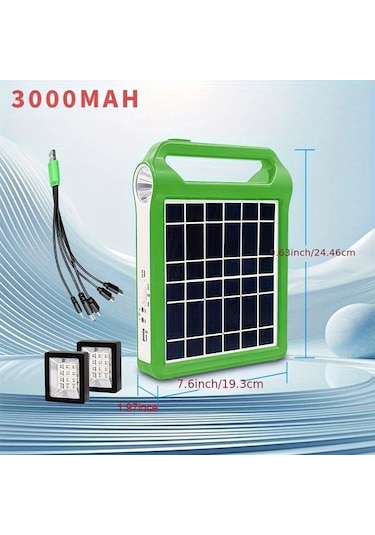 Xuweiwei Ep-038a Taşınabilir Güneş Enerjili Aydınlatma Ve Telefon Şarj Cihazı Çok Fonksiyonlu Otomotiv Aydınlatma