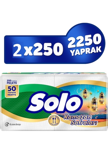 Solo Süper Peçete 250 Li X 2 Paket