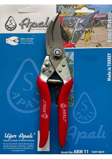 Apalı İmsan Bağ Budama Makası Abm 11 Sabit Ağızlı