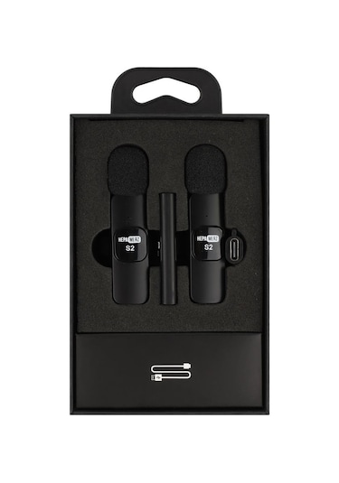 Hepa Merz S2 İphone Ve Type C Uyumlu Kablosuz İkili Yaka Mikrofonu Youtube Facebook Tiktok Vlog