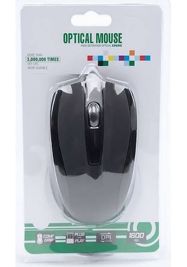Wozlo G-109-E 1600 DPI Ergonomik USB Optik Kablolu Mouse
