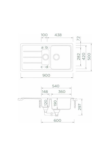 Schock - Formhaus Onxy 90 Cm Crıstalıte Granit Eviye Siyah