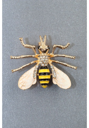 Arı Broş. Yaka İğnesi Broş. Taşlı Tasarım Arı Broş. Kadın Broş. Erkek Broş.broş. Unisex Çok Renkli