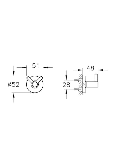VitrA Base 100 İkili Askı A44116 Gümüş