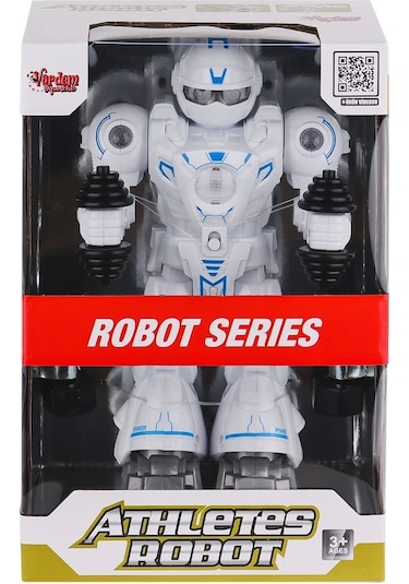 Df-6026 Işıklı Ve Müzikli Hareketli Atletik Sporcu Robot -vardem Oyuncak