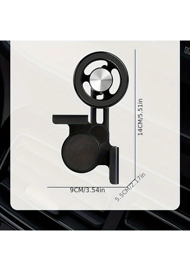 Sunshine011 Siyah Manyetik Tesla Araç İçi Telefon Tutucu, Çok Açılı Ayarlanabilir Güçlü Mıknatıs