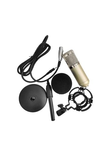 Profesyonel Bm-800 Kondansatör Mikrofon Seti - Yayın Ve Kayıt İçin Üstün Ses Kalitesi, Şampanya Renk Seçeneği