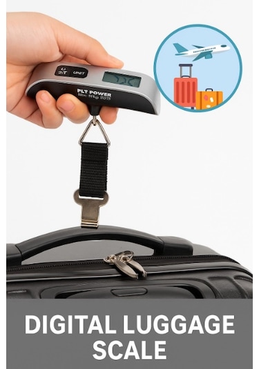 Plt Power 50 Kg Elektronik Valiz Terazisi - Dijital Lcd Ekranlı Çok Renkli