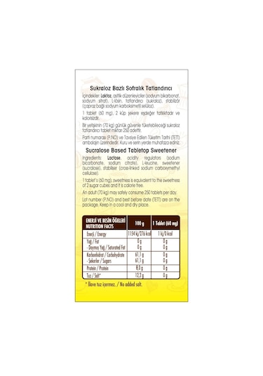 Takita Tablet Tatlandırıcı Sukralozlu 500'lü