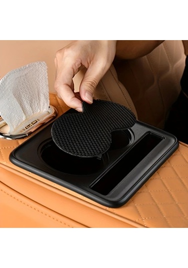 Xuweiwei Cayenne Araç Kolçak Çantası Bardak Telefon Tutucu Bambu Desenli Pvc Deri