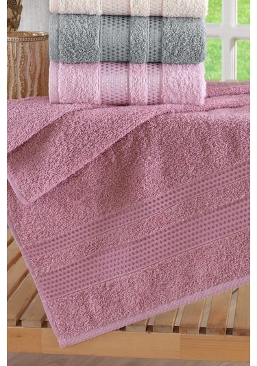 Zeynep Tekstil Stars Pamuklu El ve Yüz Havlu Seti 6'lı 50 x 90 CM Çok Renkli