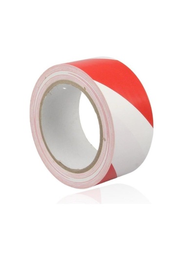 Bosstape Yer İşaretleme Bandı 48mm X 30mt - Kırmızı/beyaz