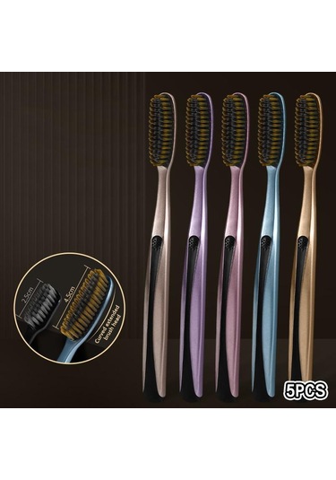 5 Adet Diş Fırçası Diş Bakımı Büyük Başlı Diş Fırçası Erkek Süper Sert Kıl Ağız Bakımı Lekeleri Kahve Lekeleri