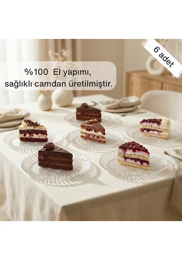 Selen Concept Papatya Model Cam Tabak 6'lı Set Renk