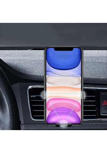 Chuangyinshop Araç Hava Çıkışı Telefon Tutucu 360 Derece Dönebilir Evrensel Siyah Araç Tutacağı