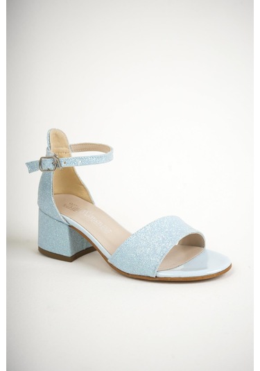İncimoda Kız Çocuk Bilekten Bağlama Topuklu Taşlı Günlük Sandalet 001