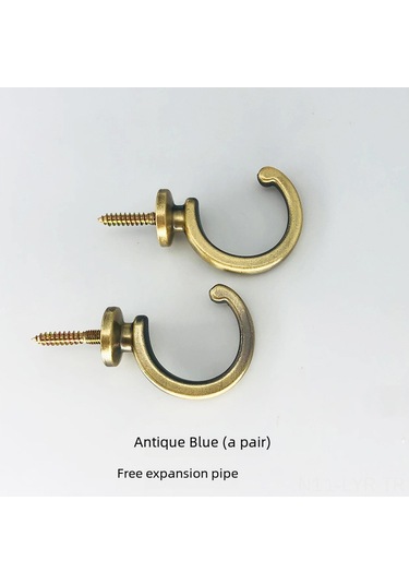 Ranyeek Alüminyum Perde Hookları: Zımba Şekli Dekoratif Duvar Kancaları, Dayanıklı Perde Aksesuarı, Kolay Kurulum Gümüş Renk, 2 Adet/1 Çift