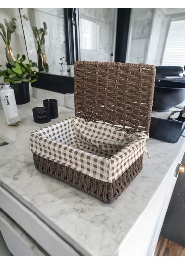 Logovo Bobrov Örme Depolama Sepeti 176789310 Kahverengi