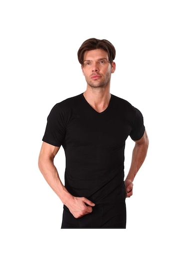 Çok Renkli 6'Lı V Yaka Atlet %100 Penye Redzone