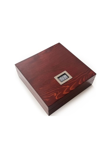 Mezmob Masif Yerli Sedir Ağacı Humidor Puro Kutusu Küçük Boy