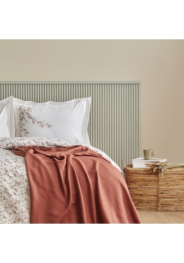 Karaca Home Mizu %100 Pamuk Çift Kişilik Nevresim Takımı + Pike Krem