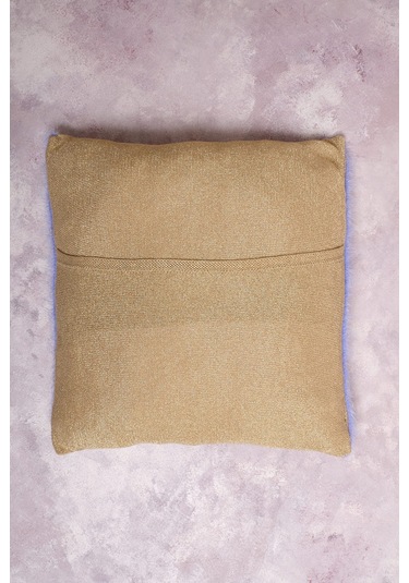 Peraluna Luxury Pıllow Simli Çizgili Triko Yastık Kılıfı 45x45 Cm Açık Lila/gold - Açık Lila
