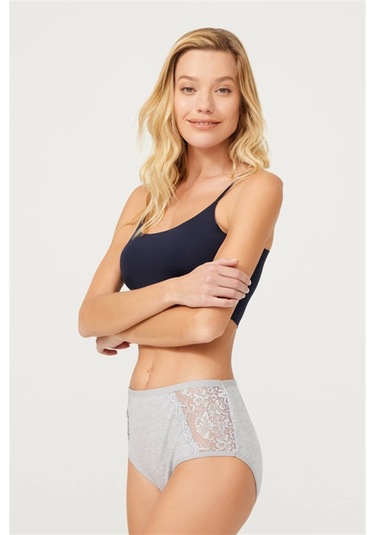 Dantel Detaylı Klasik Pamuklu Bato Külot 5'li Paket Çok Renkli 2 Çok Renkli