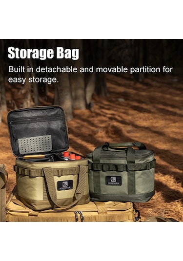 Mufunye Taşınabilir Çok Fonksiyonlu Kamp Aksesuar Düzenleyici - Çarpışma Önleyici Açık Hava Pişirme Seti Saklama Çantası Çok Renkli